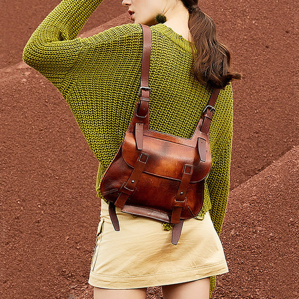 Cool Womens Genuine Leather Backpack Purse Backpacks for Women Designer