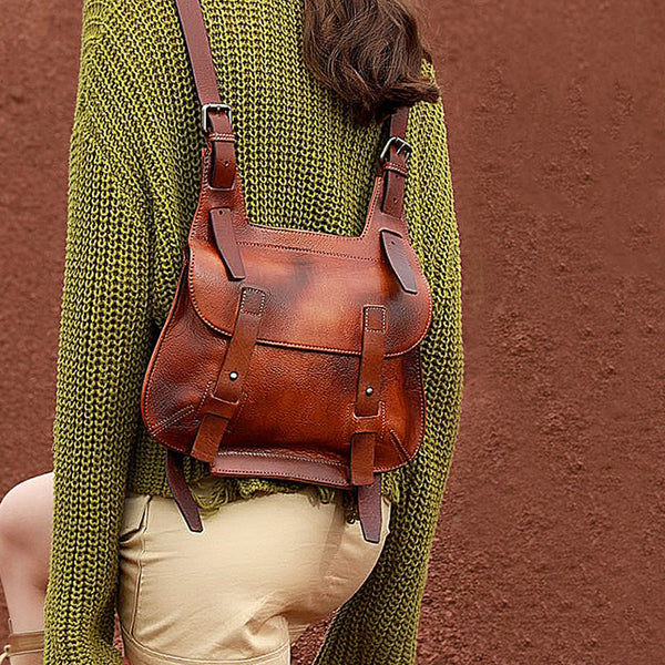 Cool Womens Genuine Leather Backpack Purse Backpacks for Women fashion