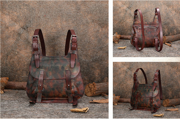 Cool Womens Genuine Leather Backpack Purse Backpacks for Women gift