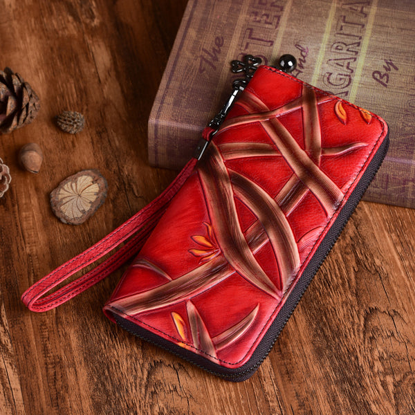 Cool Womens Genuine Leather Clutch Wallet Purse With Card Holder For Ladies Beautiful