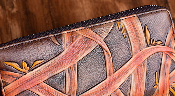 Cool Womens Genuine Leather Clutch Wallet Purse With Card Holder For Ladies Cowhide