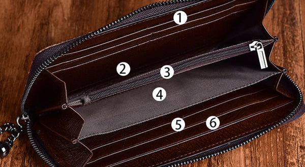 Cool Womens Genuine Leather Clutch Wallet Purse With Card Holder For Ladies Inside