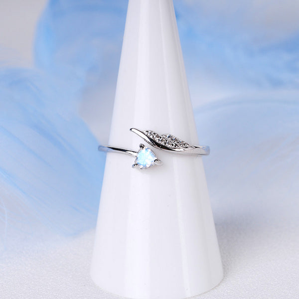 Couple Jewelry Moonstone Ring Silver Engage Ring Men Women