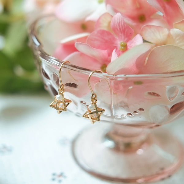 Crystal Pearl Hook Earrings Gold Jewelry Accessories Women chic