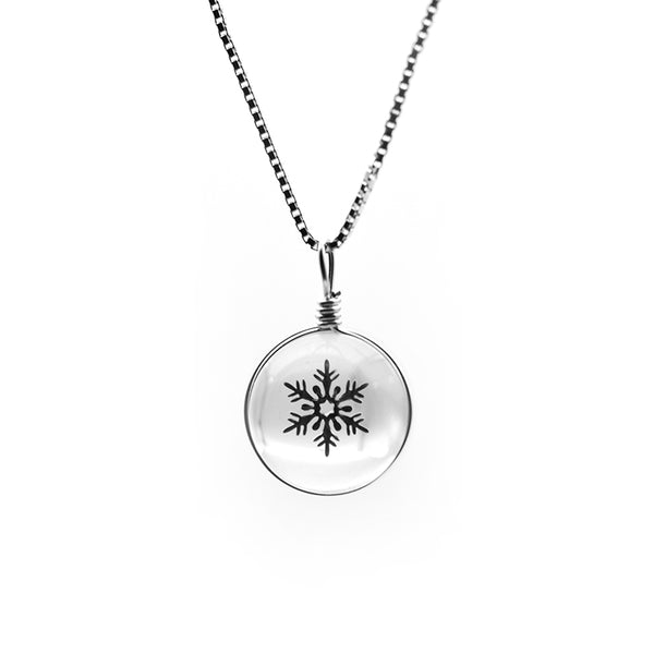 Crystal Pendant Necklace Silver Unique Handmade Jewelry Women Accessories