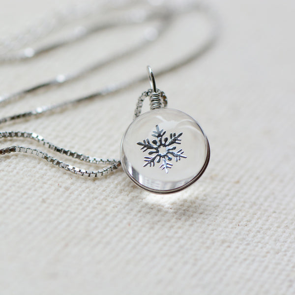 Crystal Pendant Necklace Silver Unique Handmade Jewelry Women gift