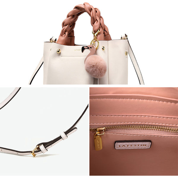 Cute Bucket Bag Womens Leather Handbags Tote Bag Crossbody Bags Details