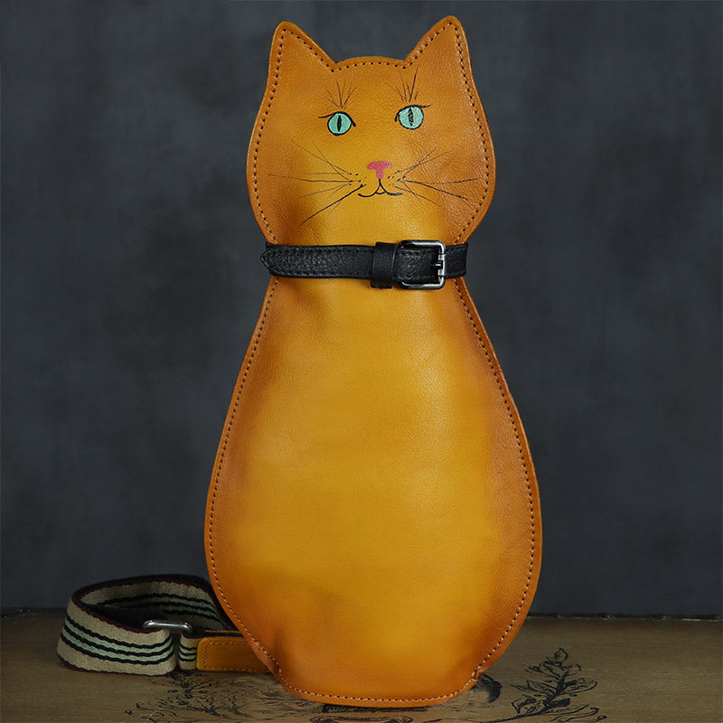 Cute Cat Shaped Chest Sling Bag Cross Shoulder Bag For Women Accessories