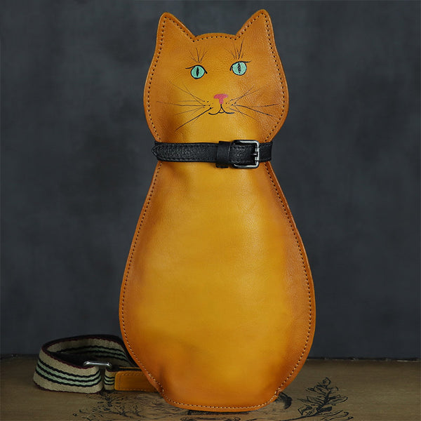 Cute Cat Shaped Chest Sling Bag Cross Shoulder Bag For Women Accessories