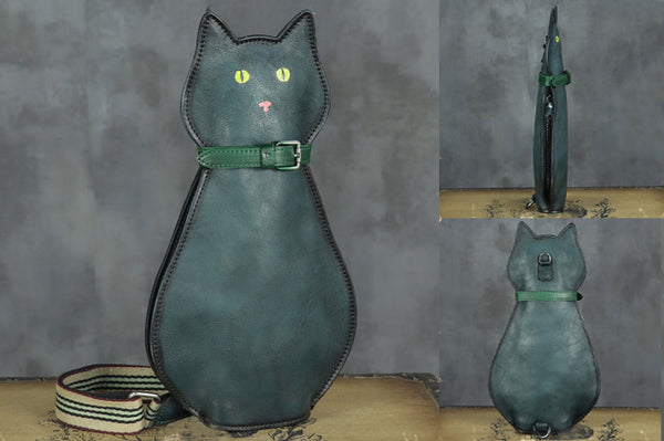 Cute Cat Shaped Chest Sling Bag Cross Shoulder Bag For Women Designer