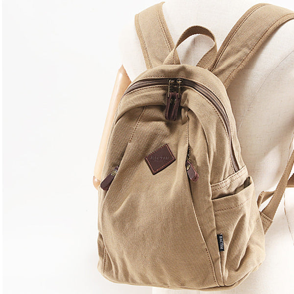 Cute Ladies Black Backpack Canvas Rucksack Purse For Women Durable