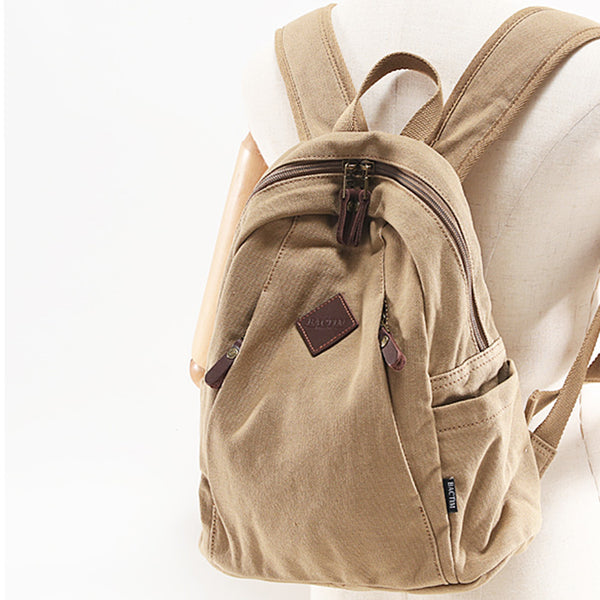 Cute Ladies Black Backpack Canvas Rucksack Purse For Women Durable