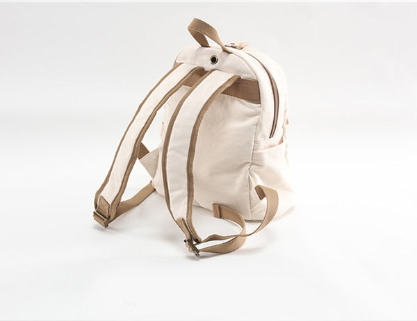 Cute Ladies Black Backpack Canvas Rucksack Purse For Women Gift