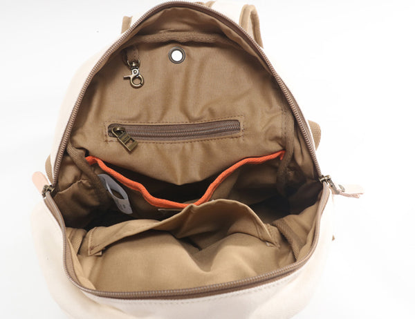 Cute Ladies Black Backpack Canvas Rucksack Purse For Women Inside