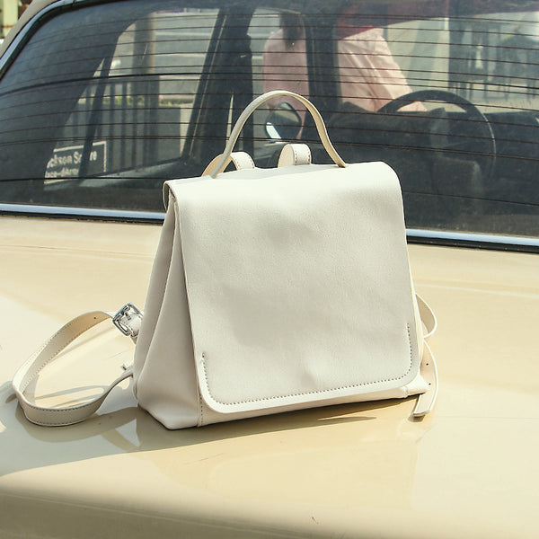 Cute Ladies Leather Flap Backpack Bag Purse Small Rucksack  for Women Fashion