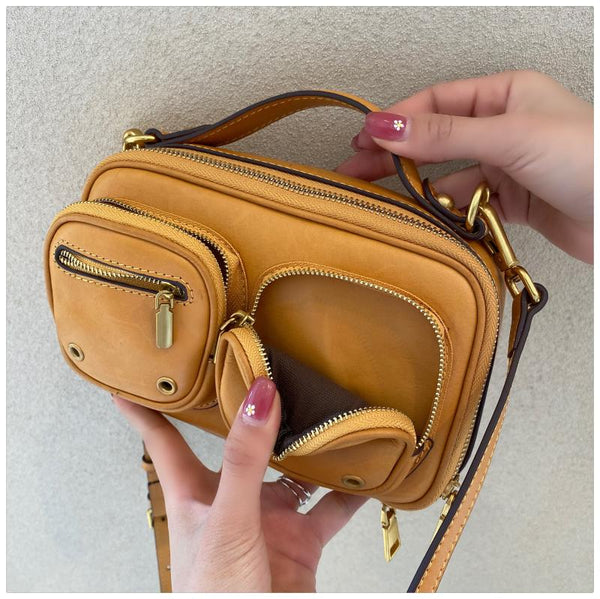 Cute Ladies Leather Over The Shoulder Bag Side Bags For Women Brown