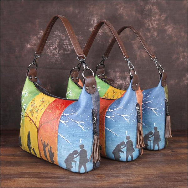 Cute Ladies Leather Shoulder Bags Genuine Leather Handbags For Women