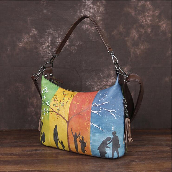 Cute Ladies Leather Shoulder Bags Genuine Leather Handbags For Women Badass