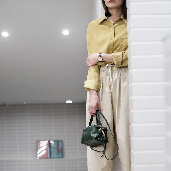 Cute Ladies Leather Shoulder Bags Small Genuine Leather Handbags For Women Badass