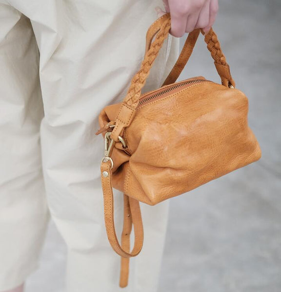 Cute Ladies Leather Shoulder Bags Small Genuine Leather Handbags For Women Chic