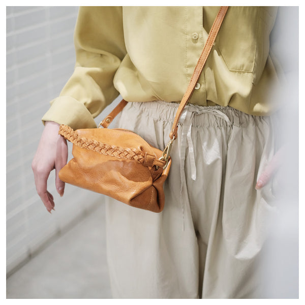 Cute Ladies Leather Shoulder Bags Small Genuine Leather Handbags For Women Cowhide