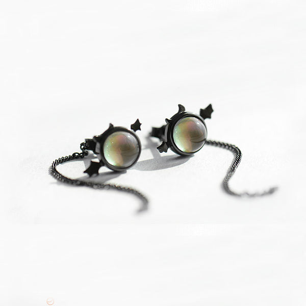 Cute Ladies Little Monster Silver Stud Earrings For Women