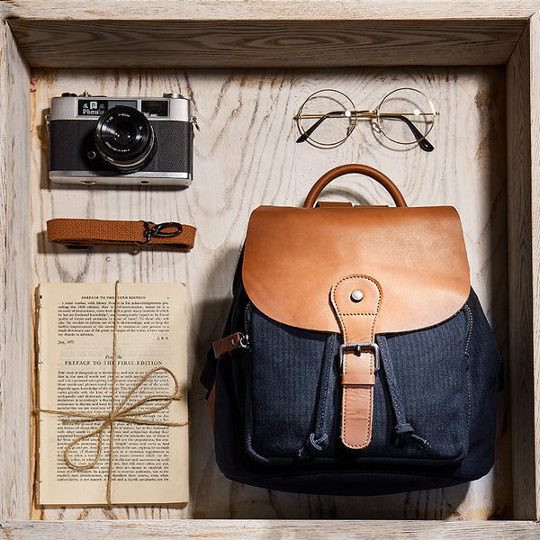 Cute Ladies Small Leather Rucksack Backpack Bag Canvas Backpack for Women Designer
