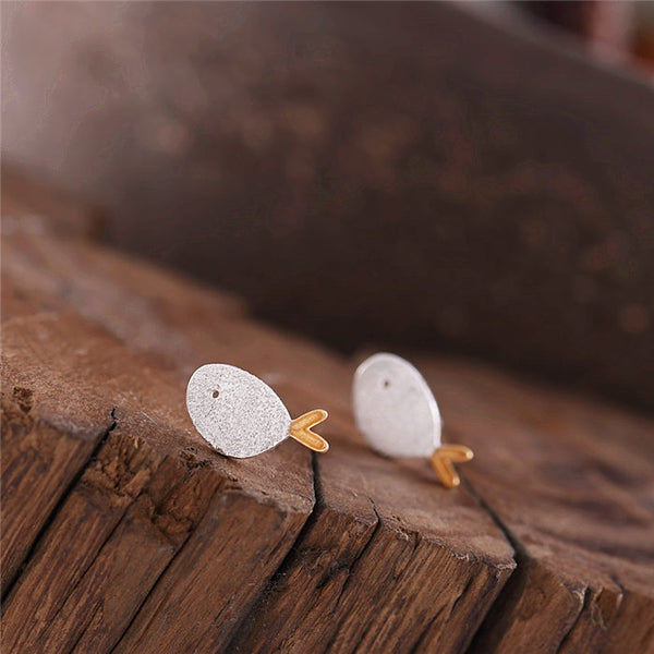 Cute Sterling Silver Stud Earrings Handmade Jewelry Gifts Accessories Women adorable