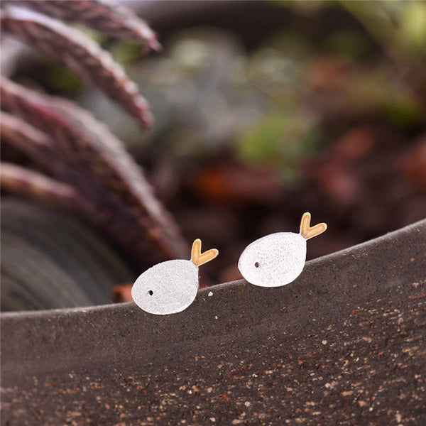 Cute Sterling Silver Stud Earrings Handmade Jewelry Gifts Accessories for Women