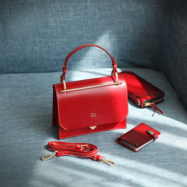 Cute Women's Genuine Leather Crossbody Satchel Bag Shoulder Handbags for Women Chic