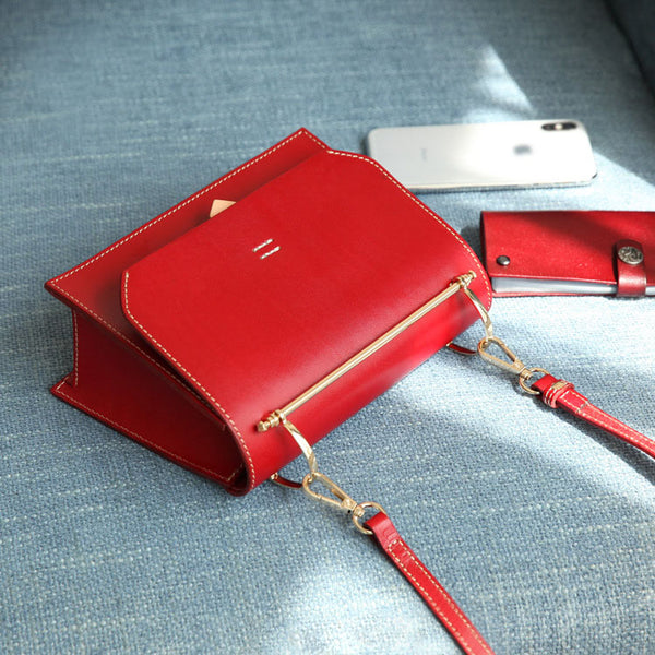 Cute Women's Genuine Leather Crossbody Satchel Bag Shoulder Handbags for Women Cute