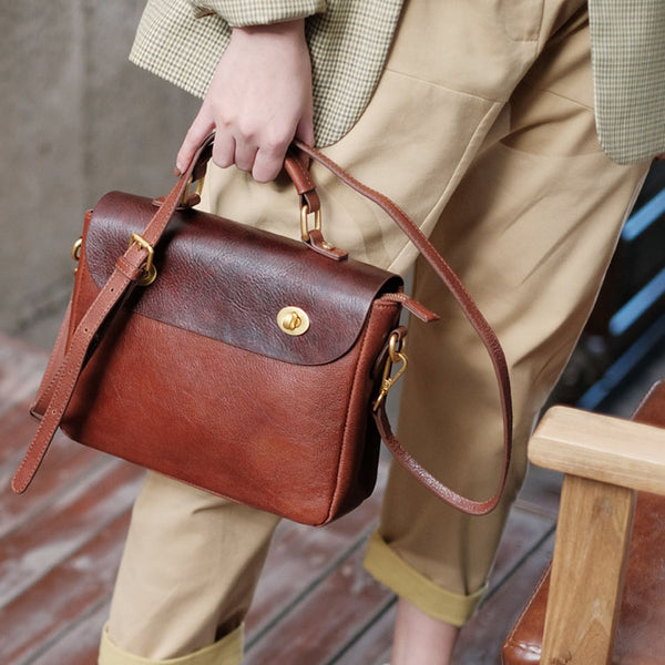 Cute Women's Leather Top Handle Satchel Bag Purse Messenger Bag For Women Best