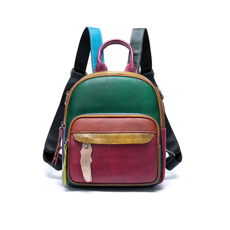 Cute Women's Mini Leather Backpack Bag Leather Convertible Backpack Shoulder Backpack For Women Badass