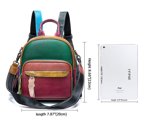 Cute Women's Mini Leather Backpack Bag Leather Convertible Backpack Shoulder Backpack For Women Nice