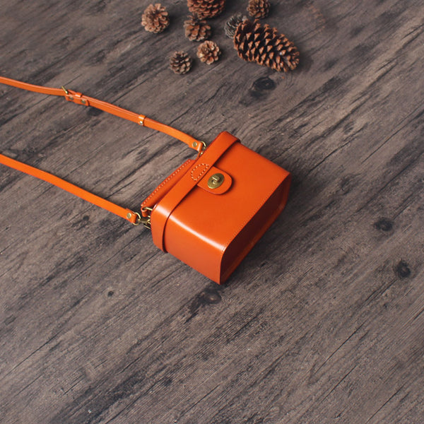 Cute Women's Square Genuine Leather Handbags Crossbody Sling Bag For Women Beautiful