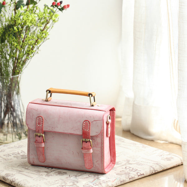 Cute-Women's-Waxed-Leather-Crossbody-Satchel-Purse-Messenger-Bag-For-Women-Boutique