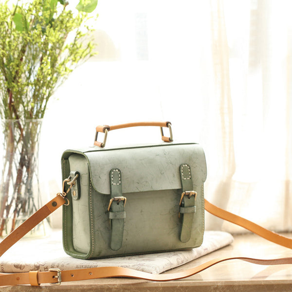 Cute-Women's-Waxed-Leather-Crossbody-Satchel-Purse-Messenger-Bag-For-Women-Designer