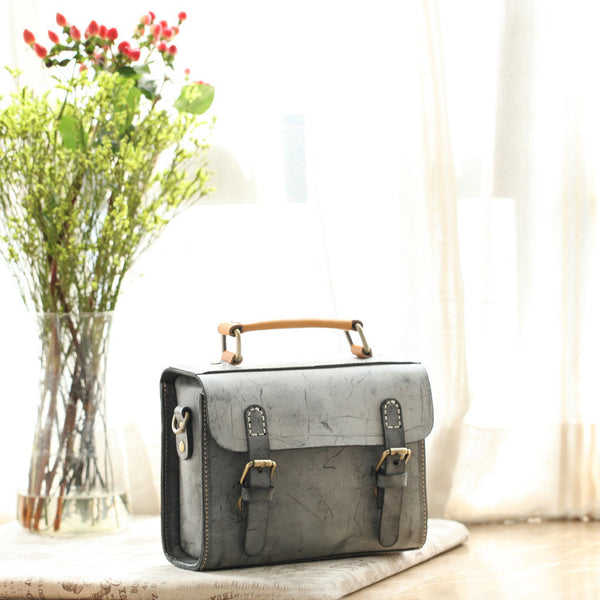 Cute-Women's-Waxed-Leather-Crossbody-Satchel-Purse-Messenger-Bag-For-Women-Funky
