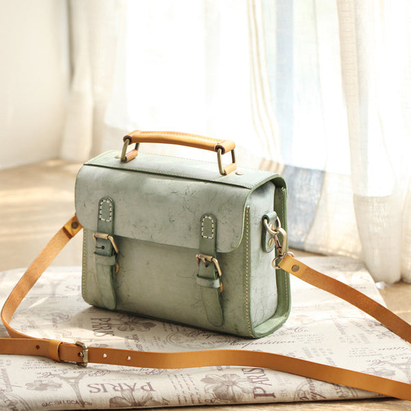Cute-Women's-Waxed-Leather-Crossbody-Satchel-Purse-Messenger-Bag-For-Women-Gift-idea