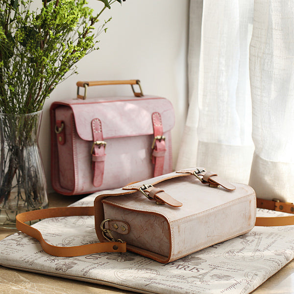 Cute-Women's-Waxed-Leather-Crossbody-Satchel-Purse-Messenger-Bag-For-Women-Original