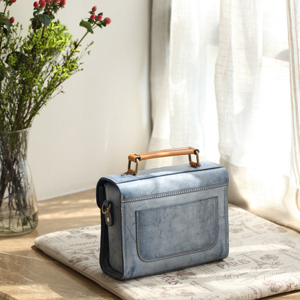 Cute-Women's-Waxed-Leather-Crossbody-Satchel-Purse-Messenger-Bag-For-Women-Vintage