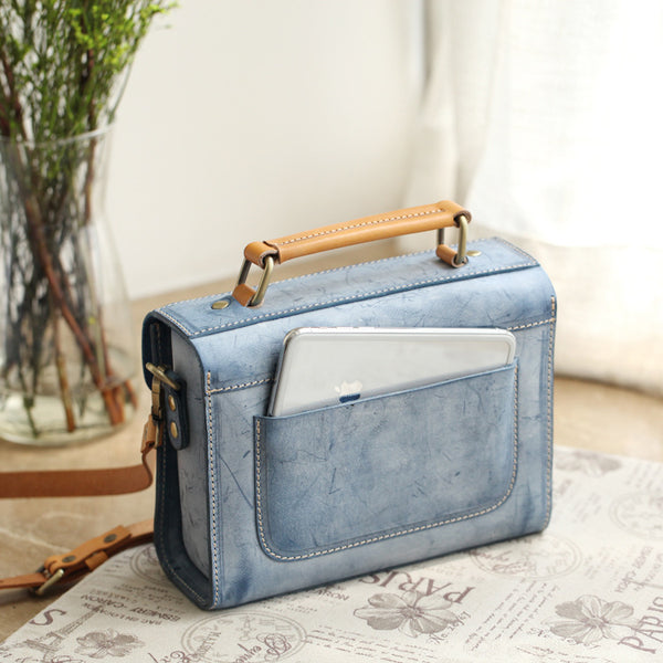 Cute-Women's-Waxed-Leather-Crossbody-Satchel-Purse-Messenger-Bag-For-Women-Work-bag