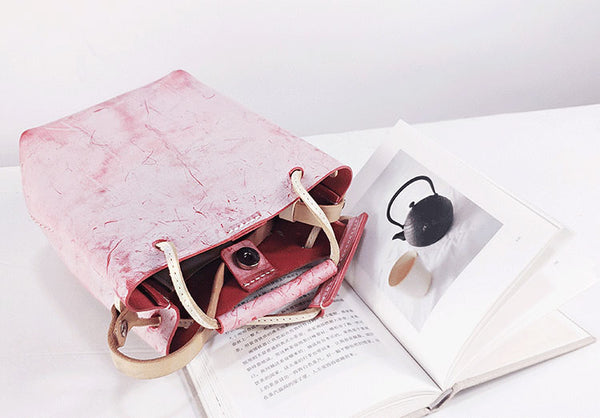 Cute Womens Leather Bucket Shoulder Bag Purse Handbags for Women Nice