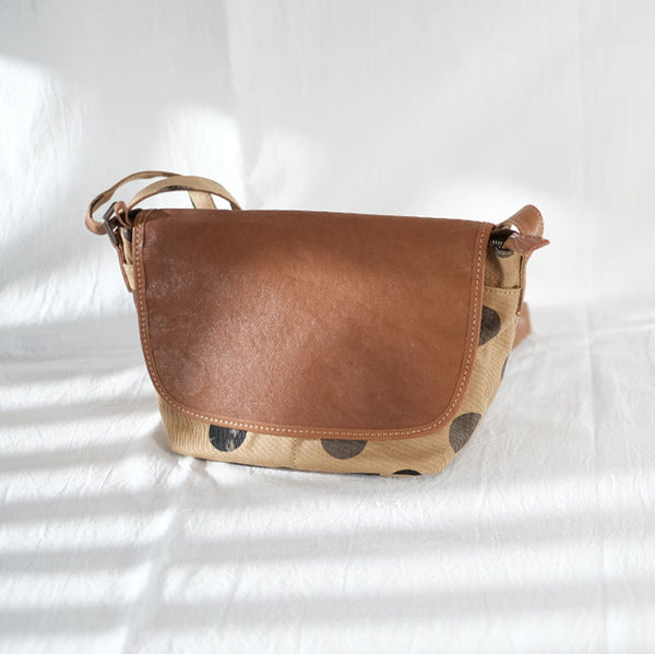 Cute Womens Leather Canvas Satchel Shoulder Bag Crossbody Bags for Ladies Accessories