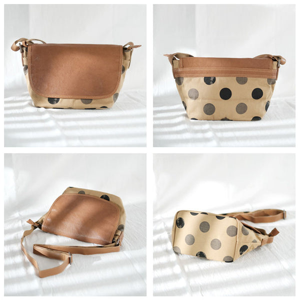 Cute Womens Leather Canvas Satchel Shoulder Bag Crossbody Bags for Ladies Affordable