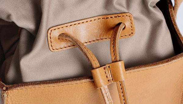 "Cute Womens Leather Crossbody Drawstring Bucket Bag Cross Shoulder Bag For Women  Durable"