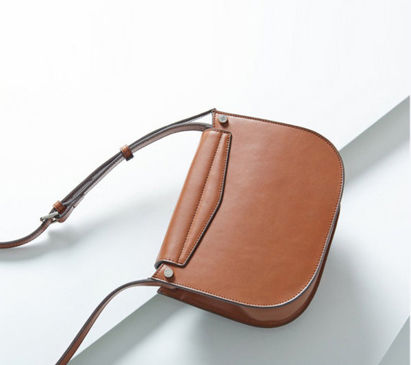 Cute Womens Saddle Bag Leather Crossbody Bags Shoulder Bag for Women Details