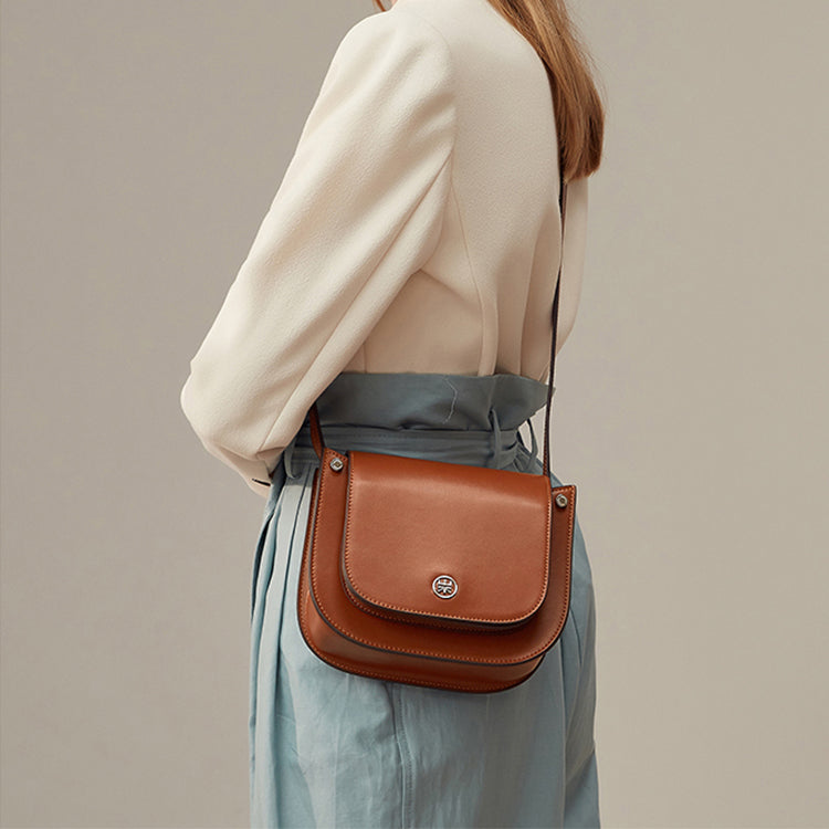 Cute Womens Saddle Bag Leather Crossbody Bags Shoulder Bag for Women