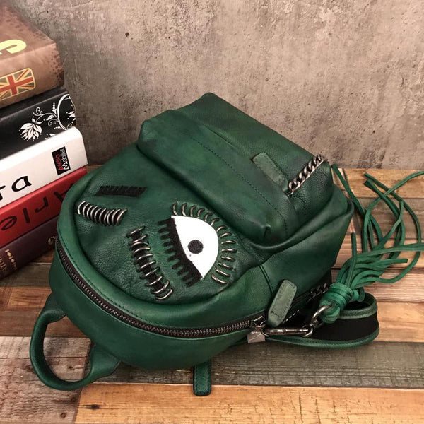 Cute Womens Small Genuine Leather Backpack Purse Trendy Backpacks for Women Accessories