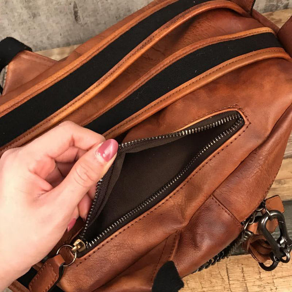 Cute Womens Small Genuine Leather Backpack Purse Trendy Backpacks for Women Cute